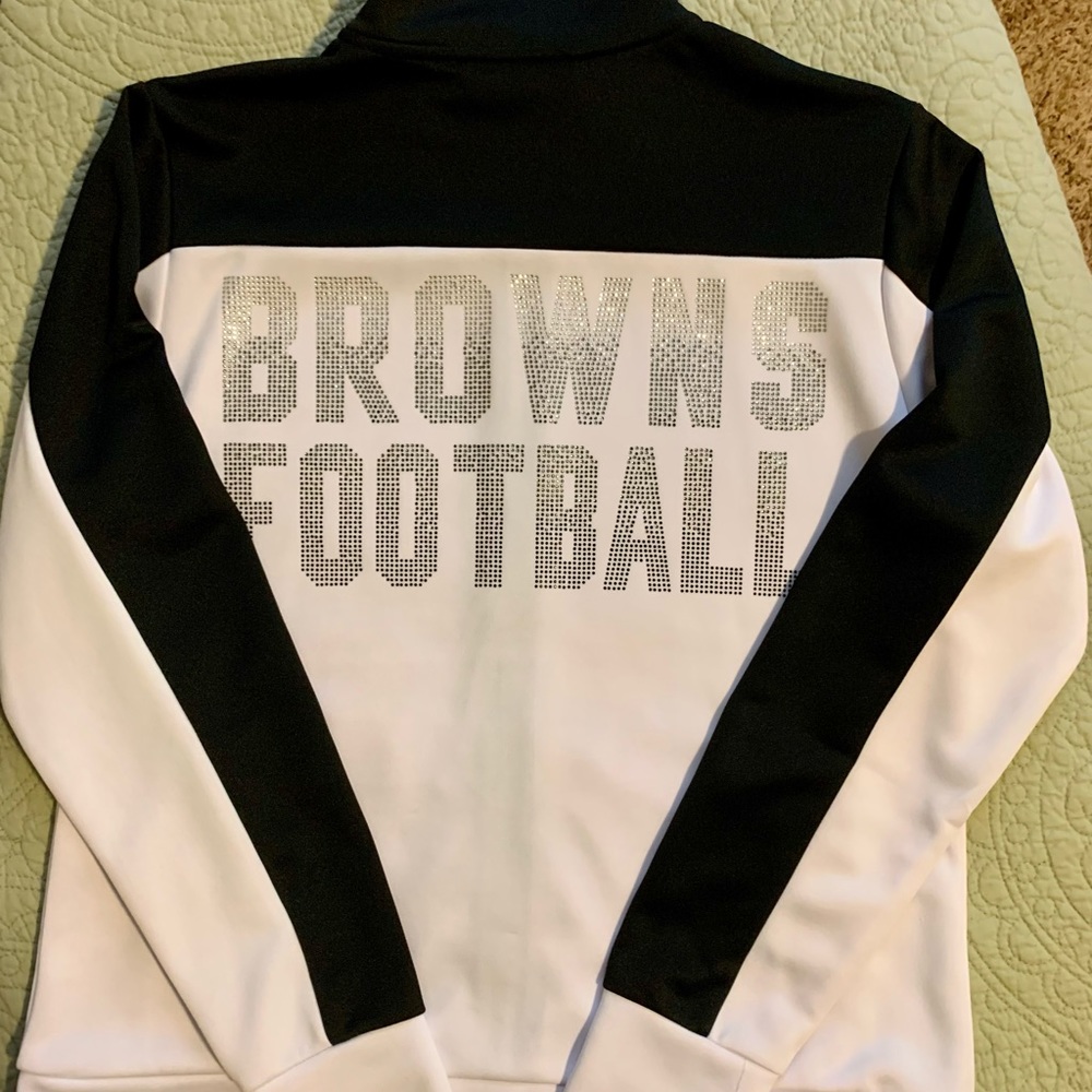 NFL Cleveland Browns white rhinestone jacket